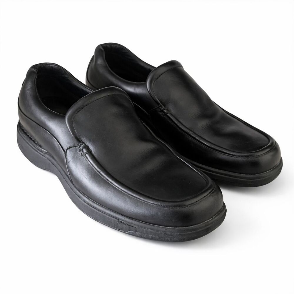 Rockport MW648 Leather Waterproof Slip On Shoes Mens 10W Black Comfort